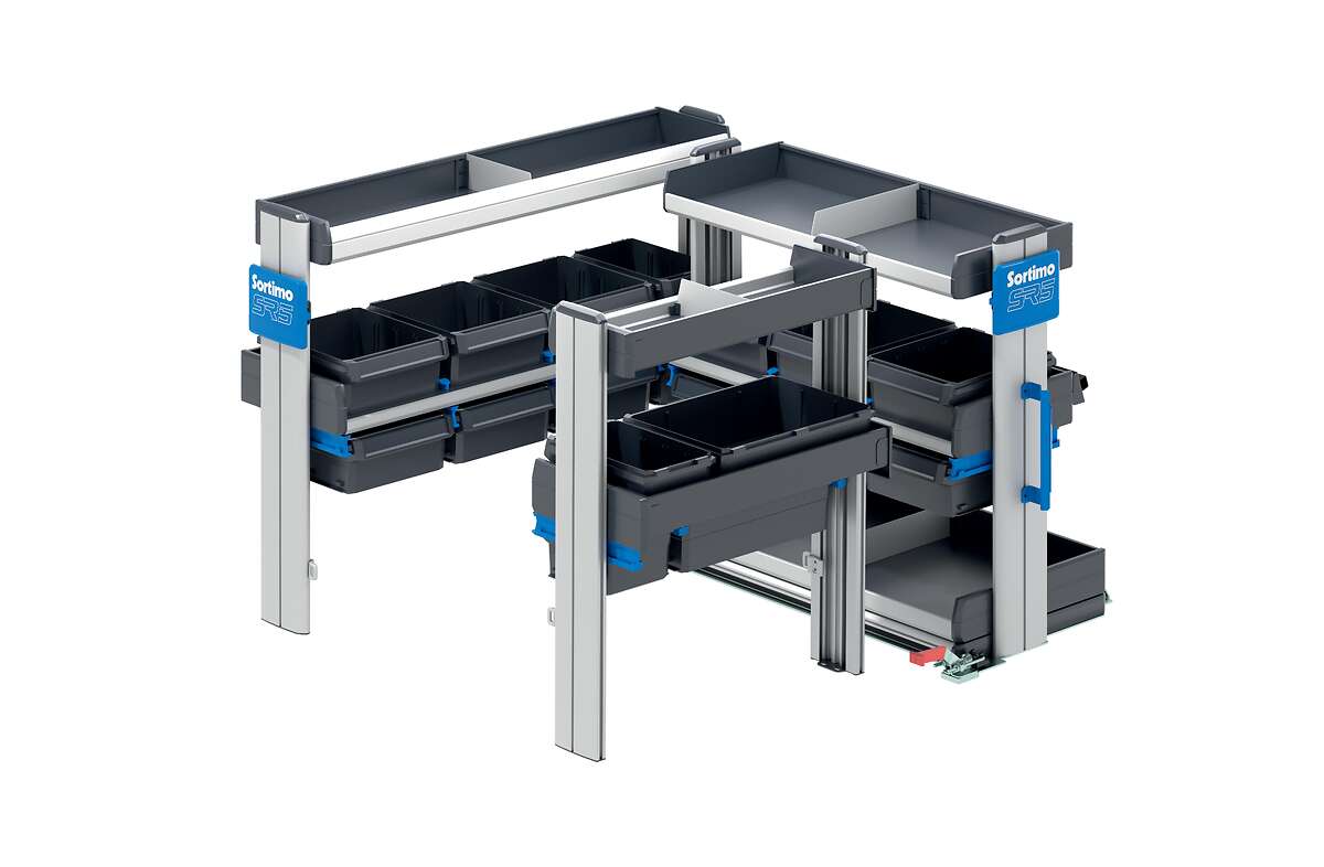 étagère utilitaire droite Sortimo pour version une porte latérale coulissante