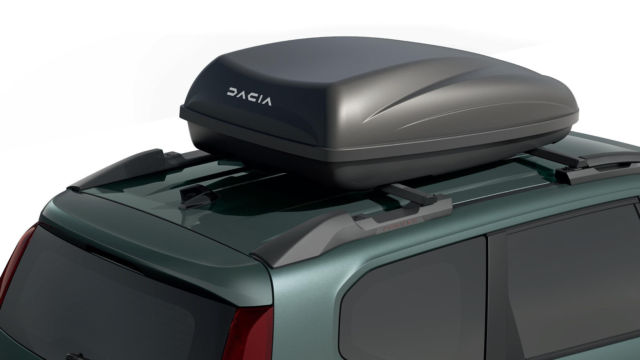 Box dachowy Dacia o pojemności 480 litrów w kolorze czarnym