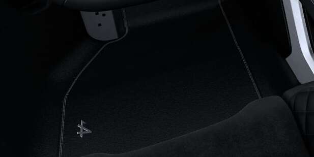 tapis de sol textile premium surpiqûres grises