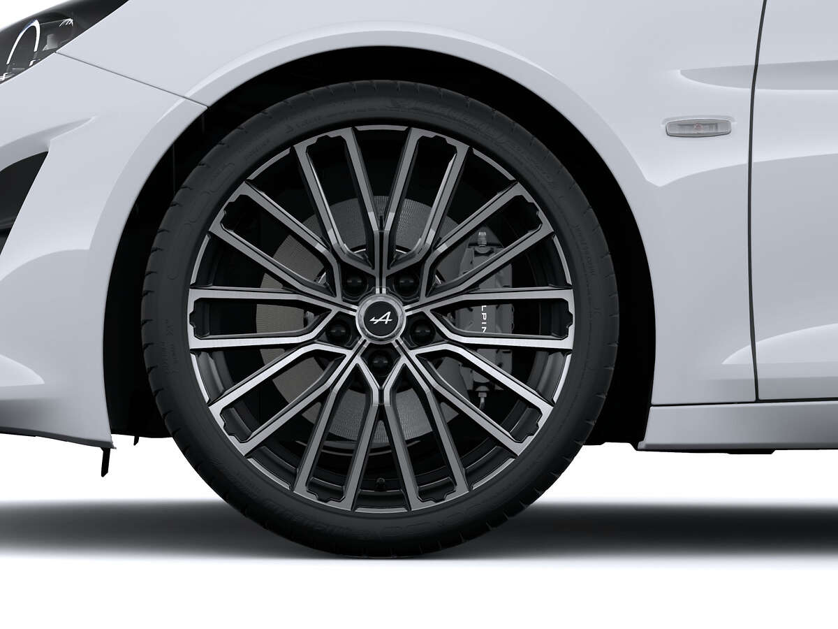 jante alliage 18" Grand Prix noire diamantée pour roue arrière