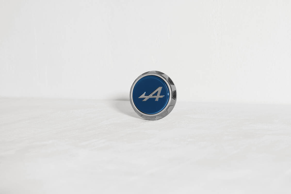 Coprimozzo blu con bordi cromati Alpine