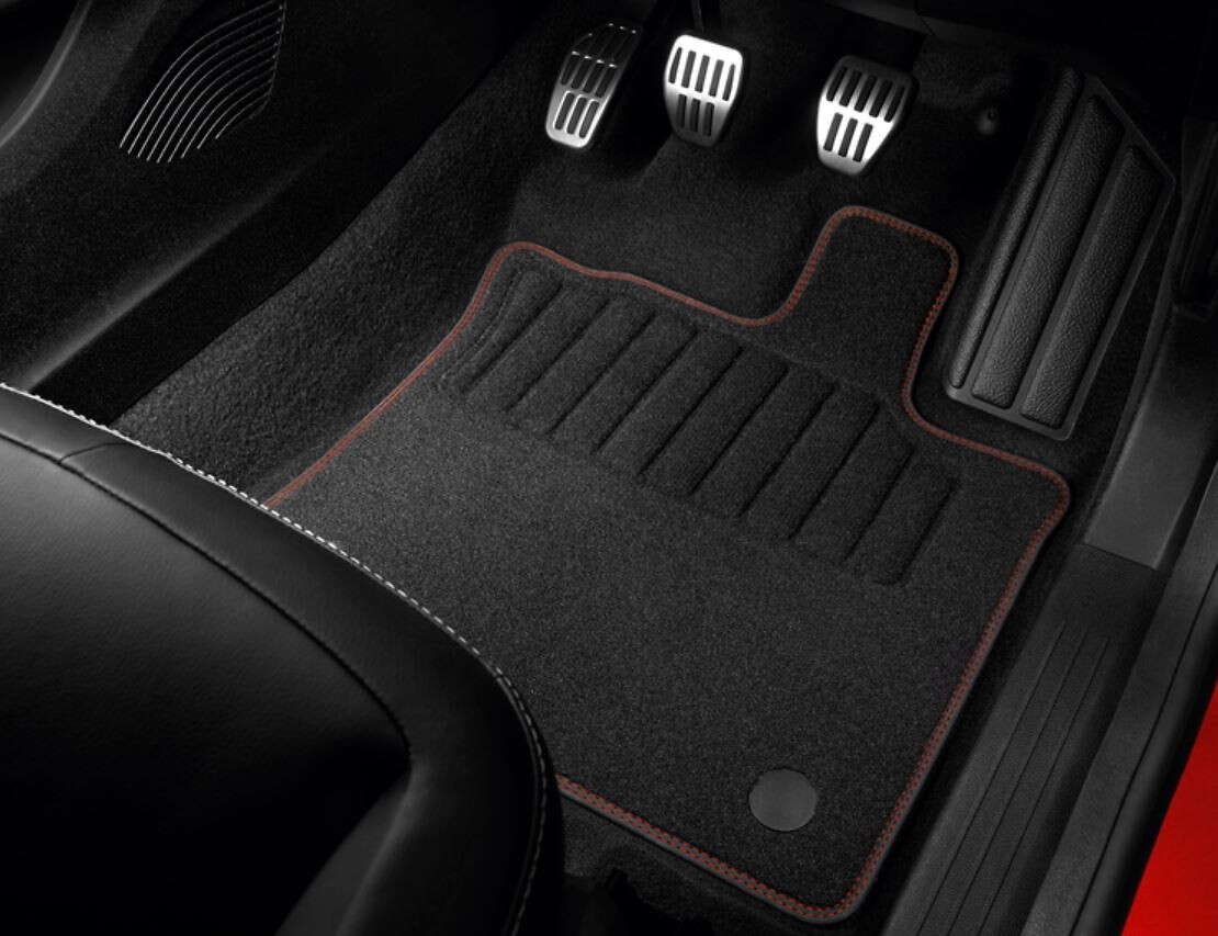 Premium textile floor mat - Red custom pack 